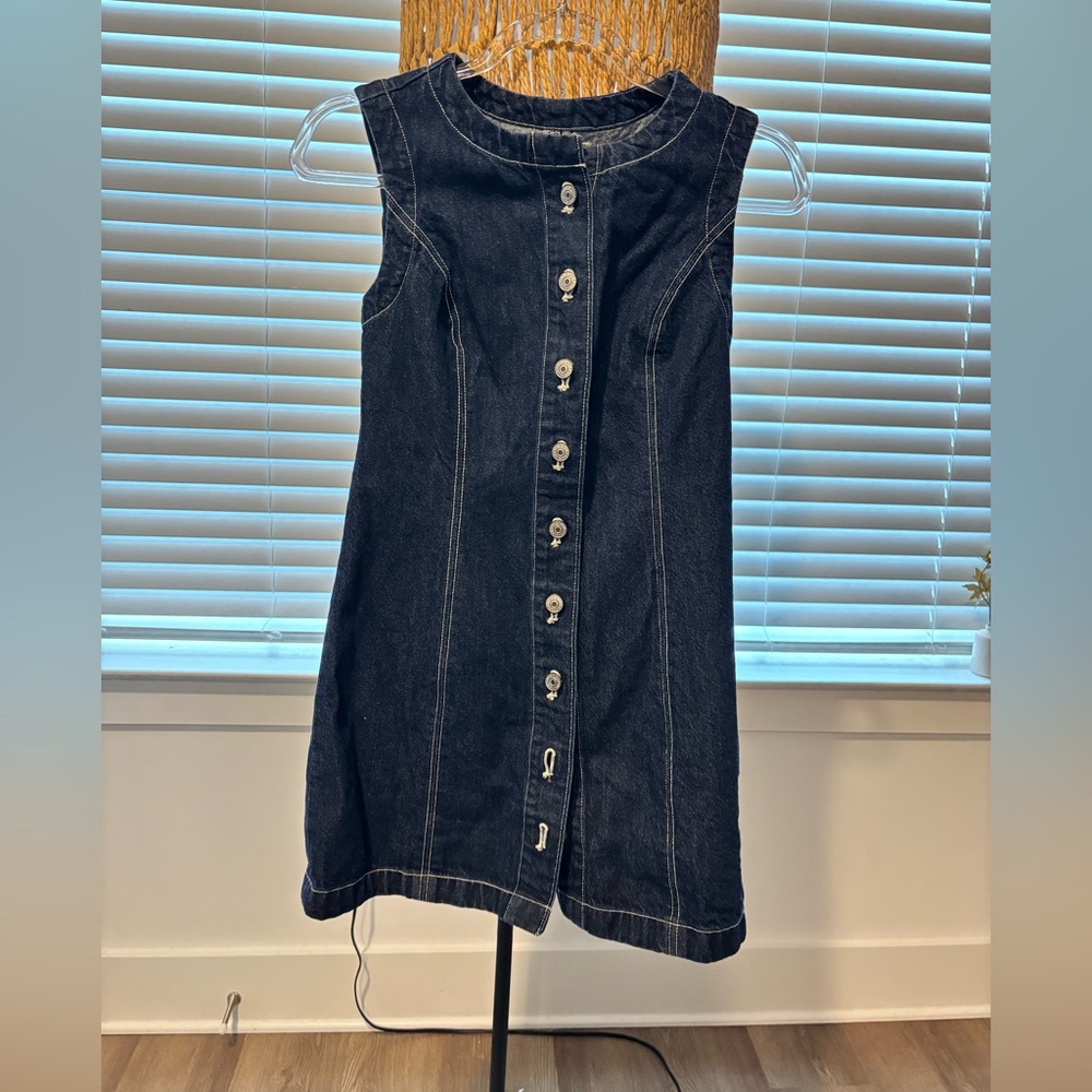 Abercrombie & Fitch Dark Blue High-Neck Mini Dress